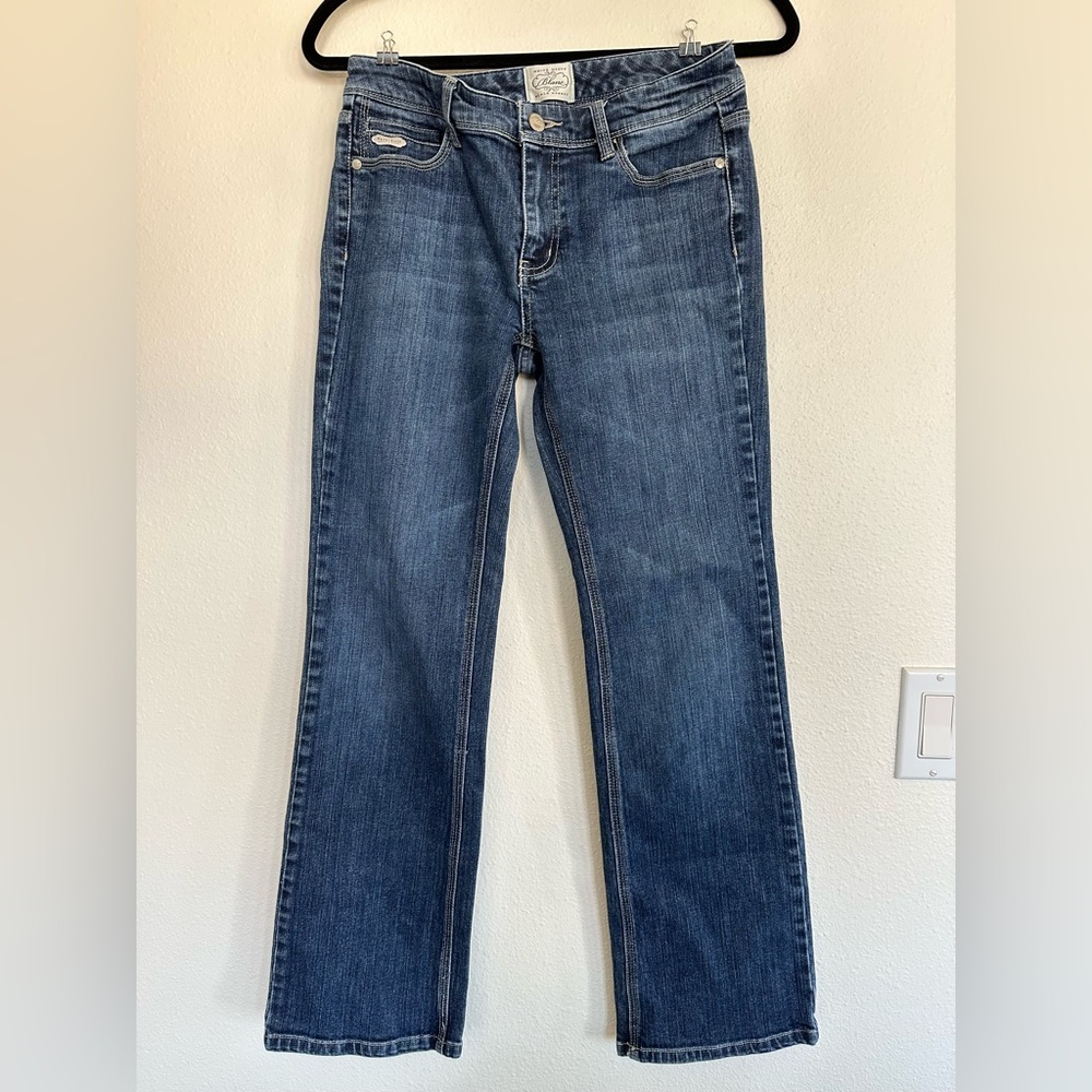 White House Black Market Dark Blue Flare Jeans Size 4 Short